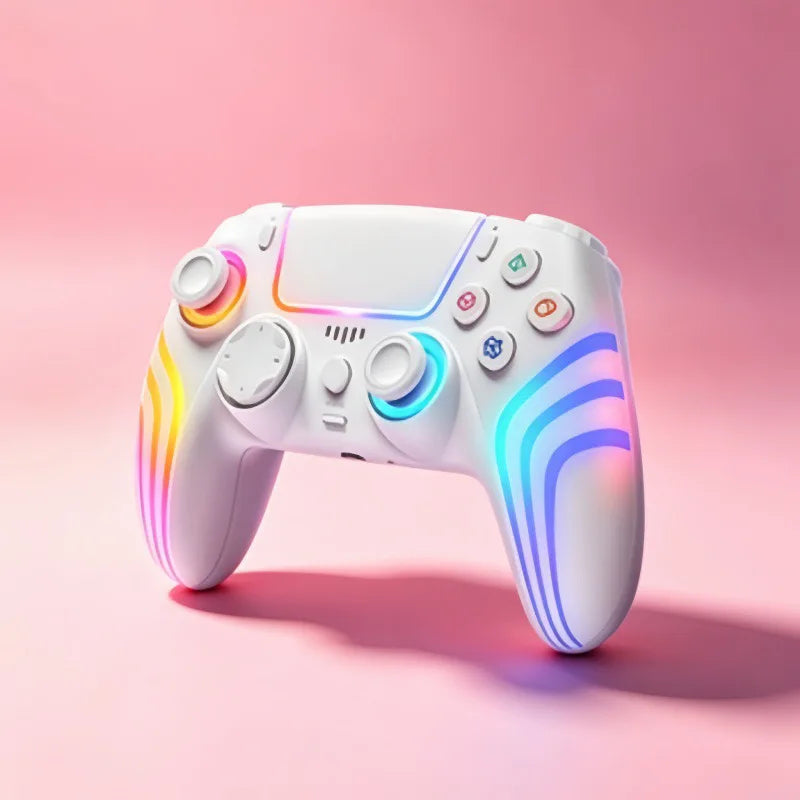 PS5 Controller,Wireless Anti-Drift Gamepad,Dual Hall Joysticks&Triggers,Macro Back Buttons,1500mAh, RGB
