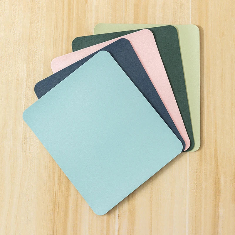Small PU Mouse Pad Non-Slip Gaming Desktop New Leather Mouse Pad Waterproof Anti-Scratch Easy To Clean Mat For PC Laptop Desktop