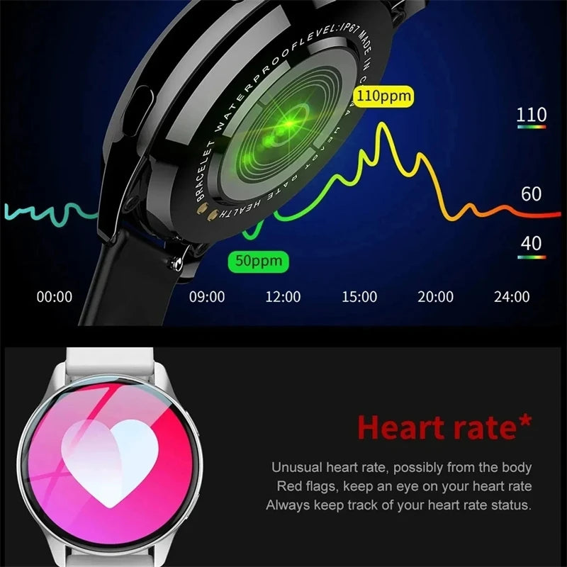New Smart Watch for Men Women Answer/Make Calls HD Screen Fitness Smartwatch Waterproof Sport Heart Rate Sleep Monitor Pedometer