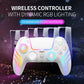 PS5 Controller,Wireless Anti-Drift Gamepad,Dual Hall Joysticks&Triggers,Macro Back Buttons,1500mAh, RGB
