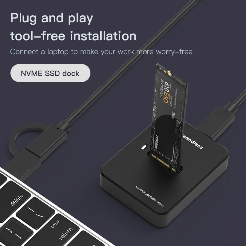 External SSD Hard Disk M.2 SSD Enclosure 10G Online Reading Writing Speed SSD Case For M.2 SSD Docking Station For PC Computer