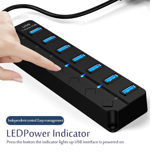 USB 3.0 Hub USB Hub 2.0 Multi USB Splitter Hub USB Cable Multiple Expander For Computer Laptop PC Accessories Usb Adapter