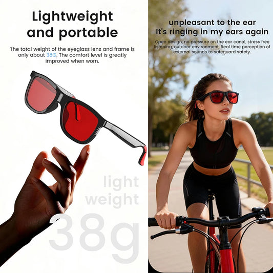 Smart Audio Glasses Color Changing Lenses Voice Calls Listen To Music Ultra-Clear Sound Quality Magnetic Charging Smart Glasses
