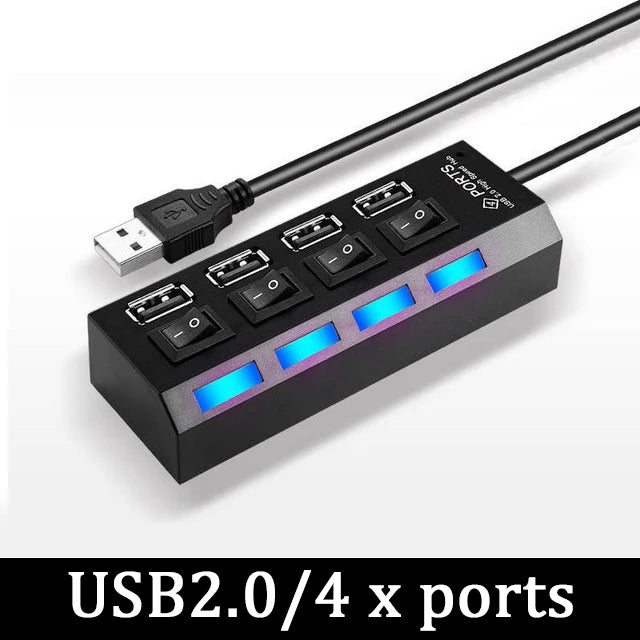USB 3.0 Hub USB Hub 2.0 Multi USB Splitter Hub USB Cable Multiple Expander For Computer Laptop PC Accessories Usb Adapter