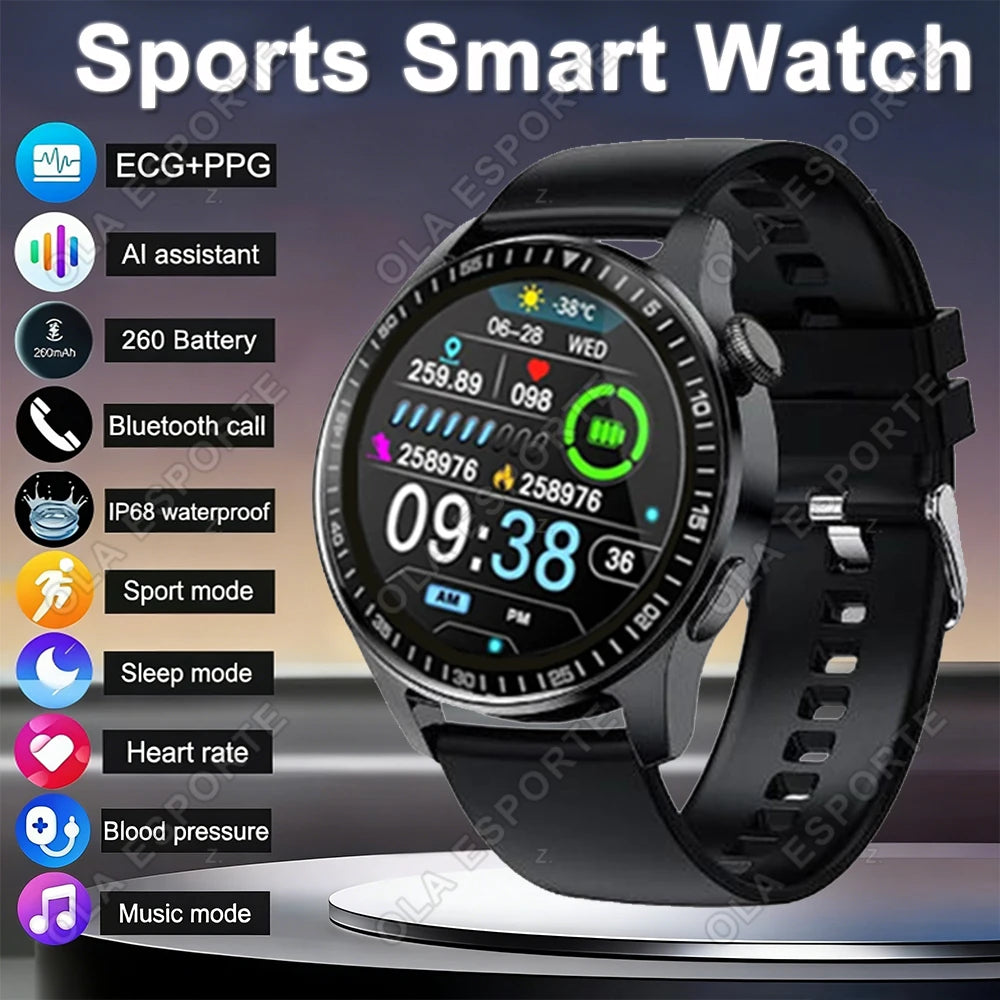 2026 Men's Smart Watch 1.32" HD Round Display | Bluetooth Calling & Heart Rate Monitor