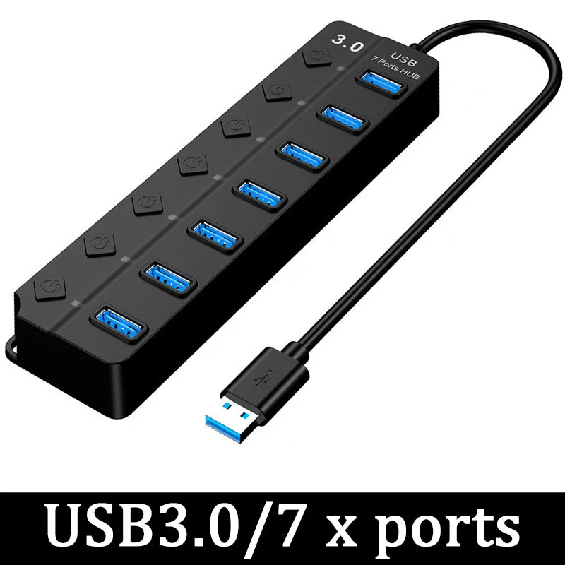 USB 3.0 Hub USB Hub 2.0 Multi USB Splitter Hub USB Cable Multiple Expander For Computer Laptop PC Accessories Usb Adapter