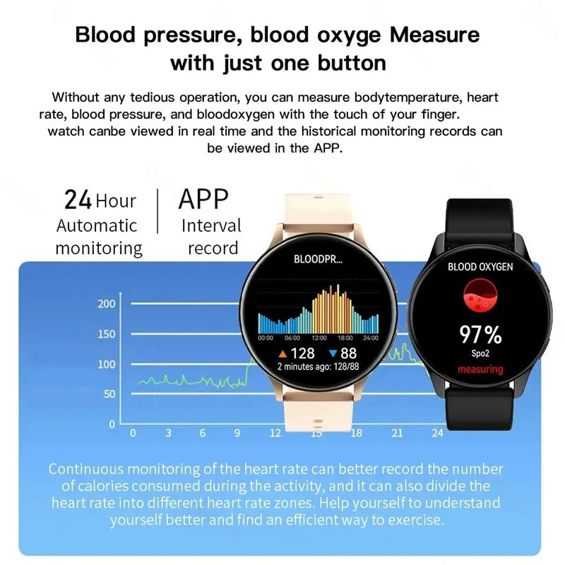 New Smart Watch for Men Women Answer/Make Calls HD Screen Fitness Smartwatch Waterproof Sport Heart Rate Sleep Monitor Pedometer