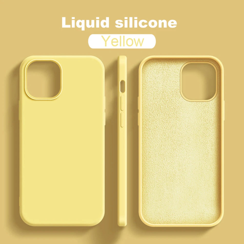 NEW Liquid Silicone Case For iPhone 17 16 Pro Max 15 14 12 11 13 Mini ProMax Luxury Shockproof Cover X XR 7 8 14 Plus Accessory