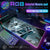 Mouse Pad Megaman X Mouse Pad RGB Gaming Mouse Pad Desk Mat HD Gamer Large LED Light XXL MousePads PC Computer Carpet