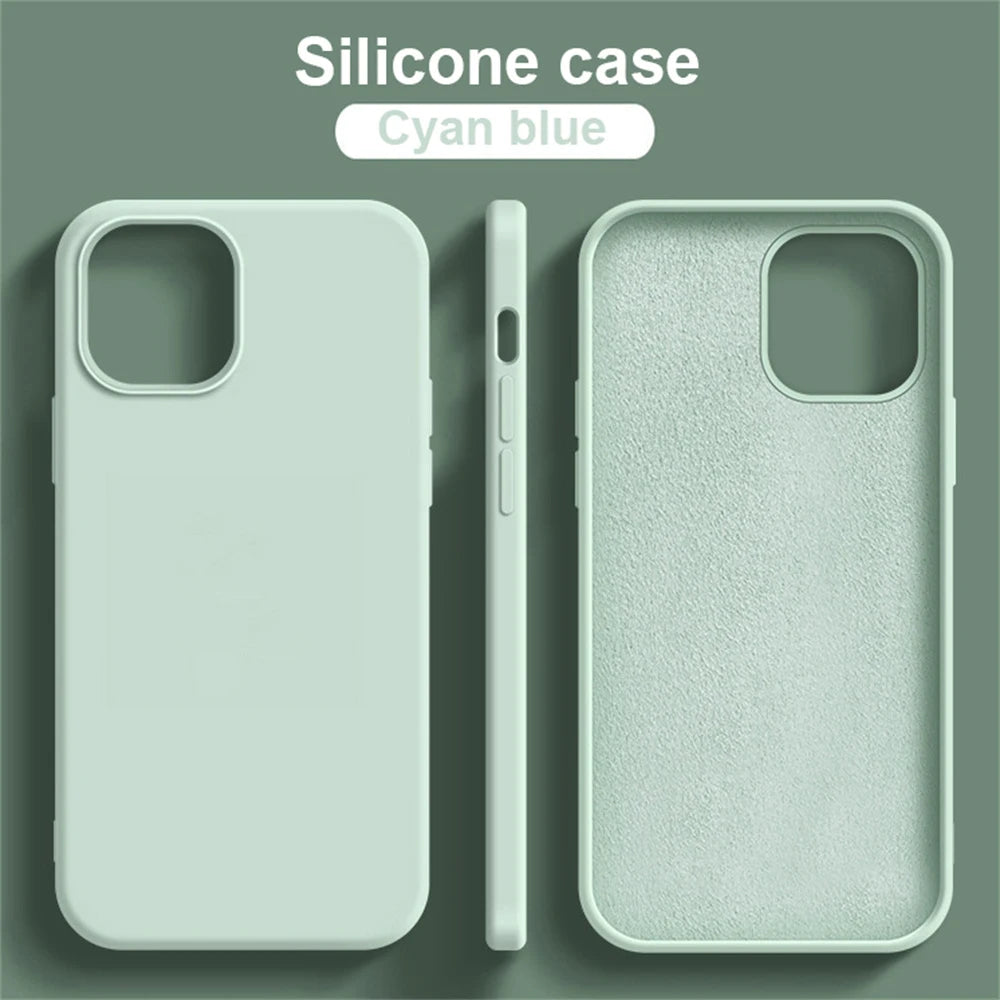 NEW Liquid Silicone Case For iPhone 17 16 Pro Max 15 14 12 11 13 Mini ProMax Luxury Shockproof Cover X XR 7 8 14 Plus Accessory