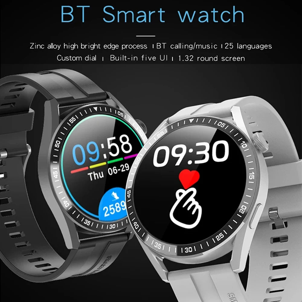2026 Men's Smart Watch 1.32" HD Round Display | Bluetooth Calling & Heart Rate Monitor