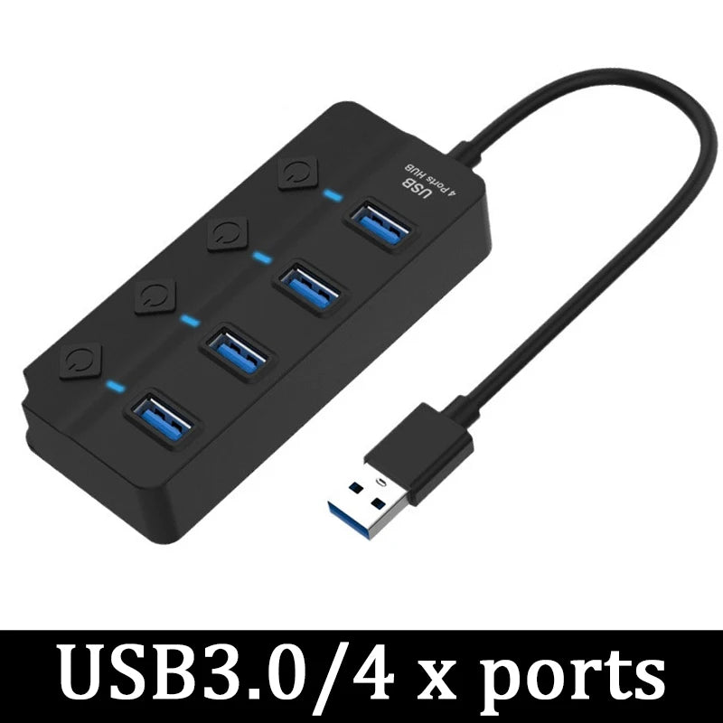 USB 3.0 Hub USB Hub 2.0 Multi USB Splitter Hub USB Cable Multiple Expander For Computer Laptop PC Accessories Usb Adapter
