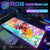 Mouse Pad Megaman X Mouse Pad RGB Gaming Mouse Pad Desk Mat HD Gamer Large LED Light XXL MousePads PC Computer Carpet