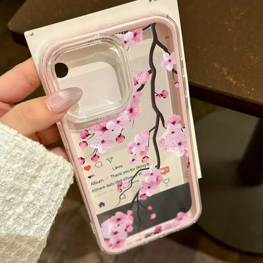 Clear Phone Case, Flower Case, Soft TPU, iPhone 11–17 Pro Max.