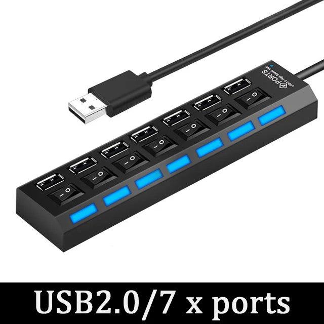 USB 3.0 Hub USB Hub 2.0 Multi USB Splitter Hub USB Cable Multiple Expander For Computer Laptop PC Accessories Usb Adapter