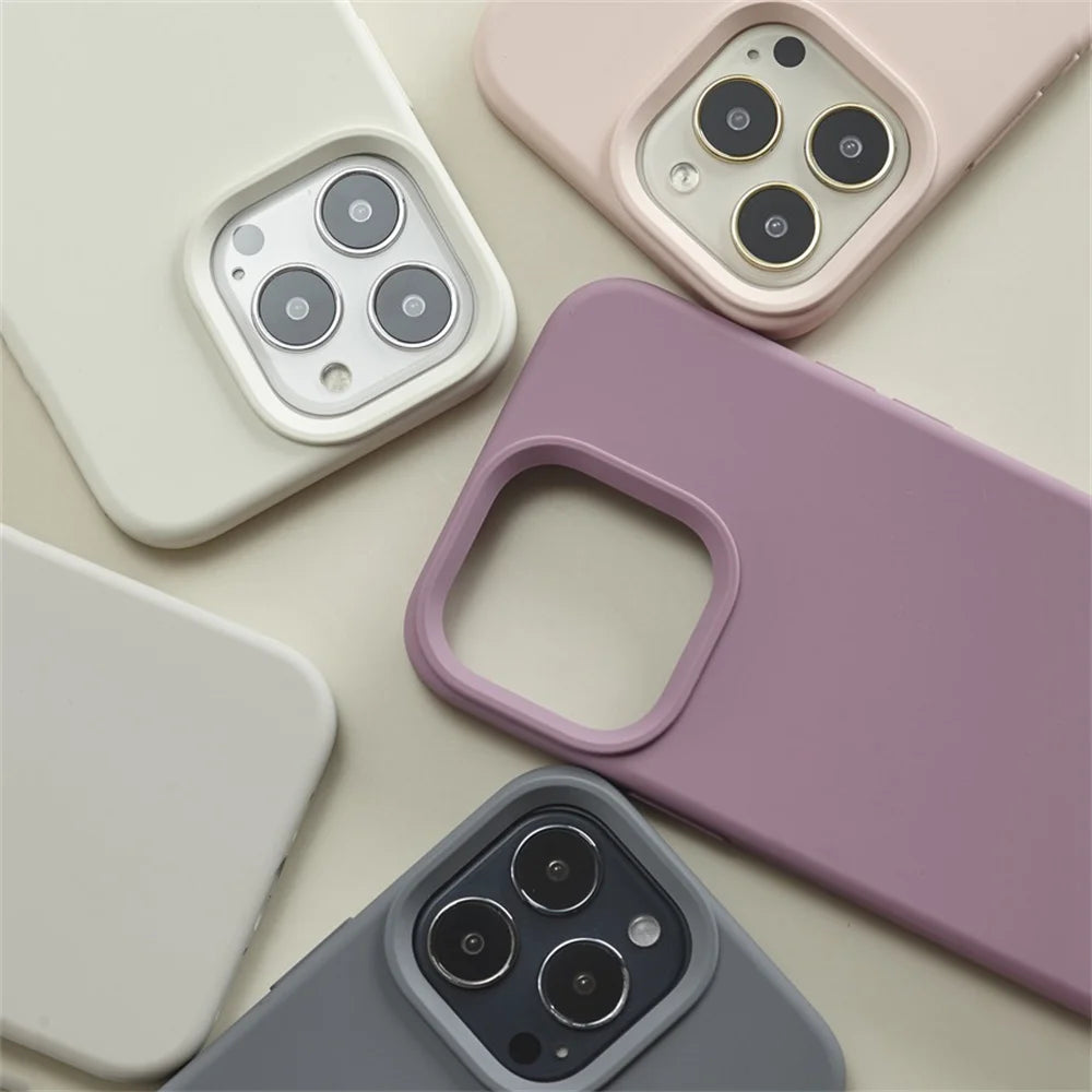 NEW Liquid Silicone Case For iPhone 17 16 Pro Max 15 14 12 11 13 Mini ProMax Luxury Shockproof Cover X XR 7 8 14 Plus Accessory