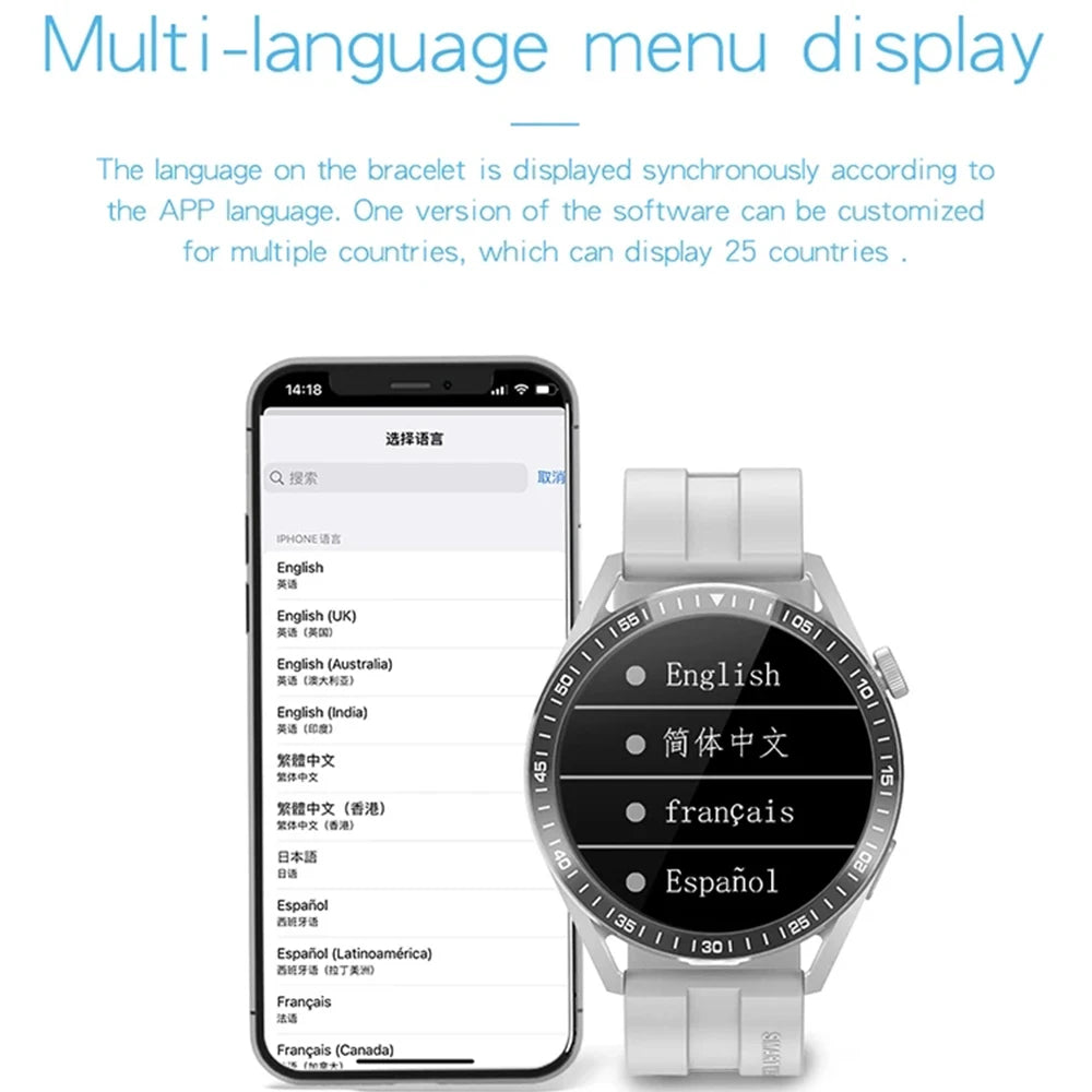 2026 Men's Smart Watch 1.32" HD Round Display | Bluetooth Calling & Heart Rate Monitor