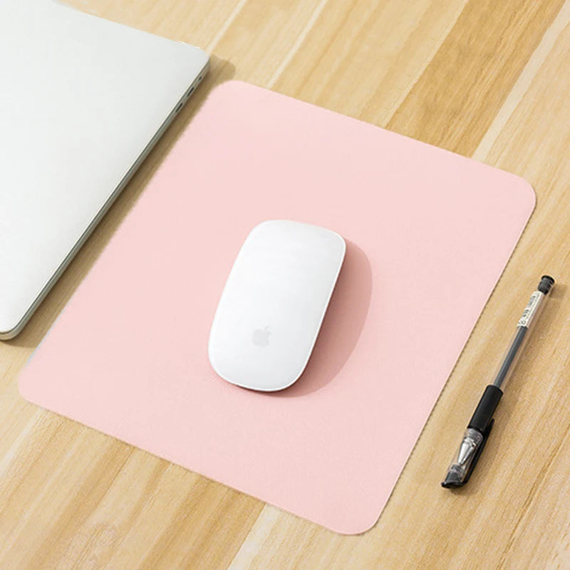 Small PU Mouse Pad Non-Slip Gaming Desktop New Leather Mouse Pad Waterproof Anti-Scratch Easy To Clean Mat For PC Laptop Desktop