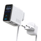 100W Wall Charger Fast Charging GaN Charger with 2-in-1 Retractable Cable And TFT Display for Phones Tablets And More