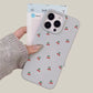 For iPhone 17 16 15 14 13 12 11 Pro Max Case Cute Cartoon Cherry Graphic Silicone Phone Cover For iPhone 15 16 Plus Soft Fundas