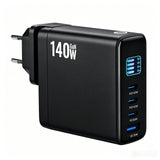 140W GaN Fast Charger 4-Port with Smart Digital Display PD QC Protocol Universal Travel Charger for Phones And Laptops