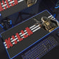 RGB Large Gaming Mouse Pad With Backlit Escape From Tarkov Mousepad PC Non-slip Rubber Desk Mat Computer Gamer Keyboard LED Rug